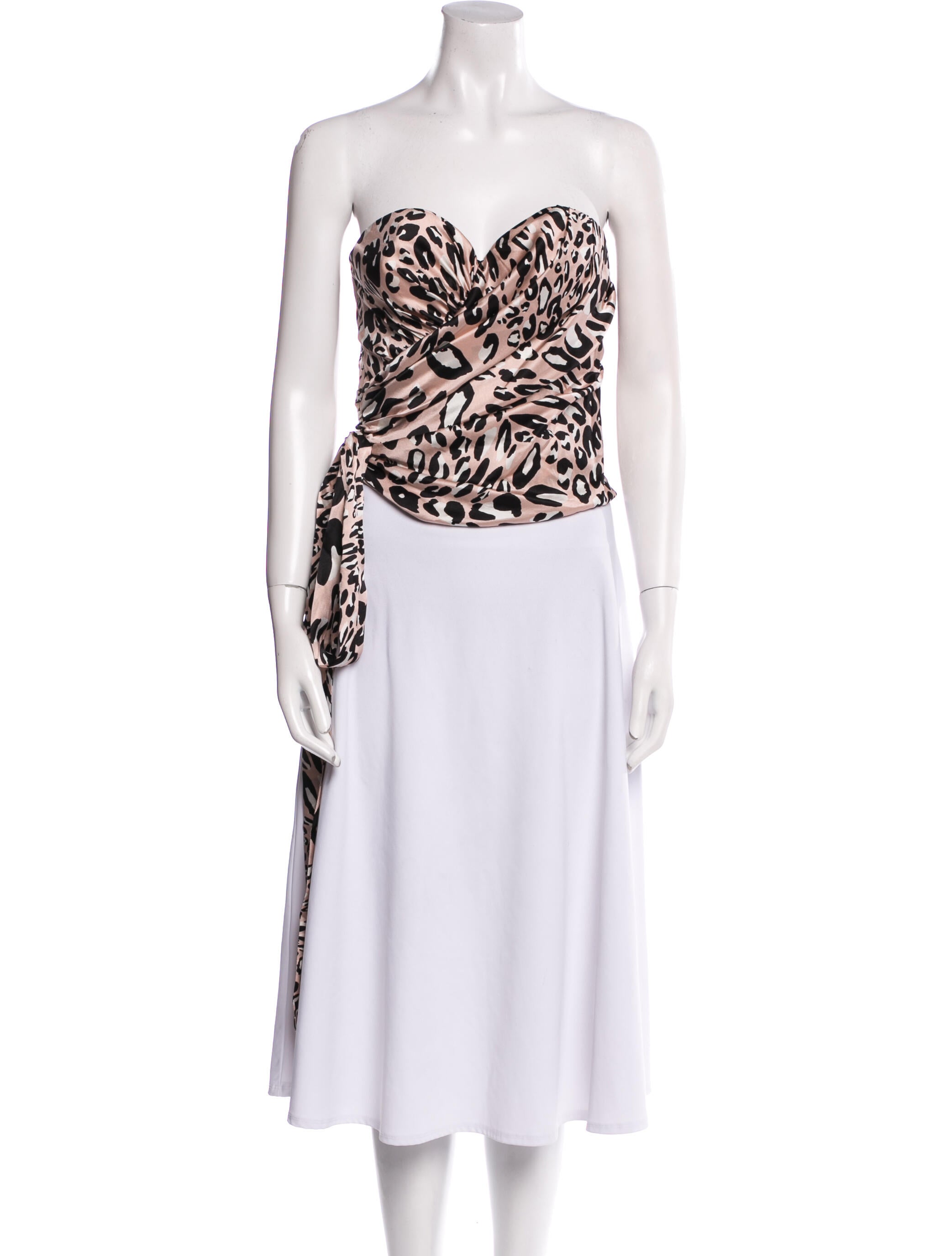 Alexandre Vauthier Silk Printed Crop Top