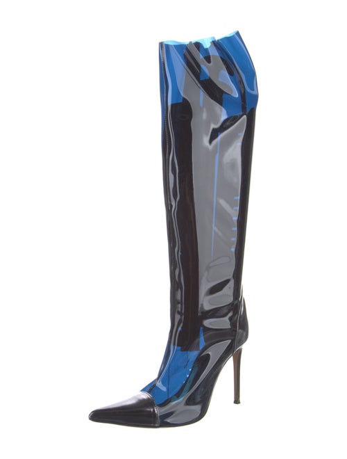 Alexandre Vauthier PVC Colorblock Pattern Boots