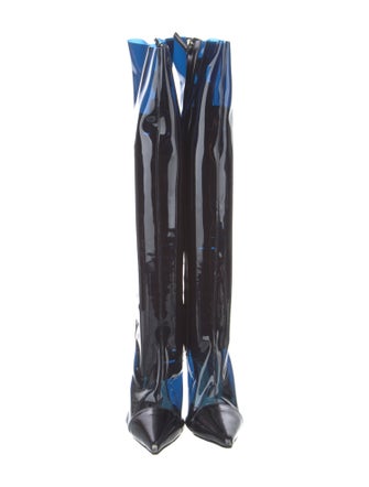 Alexandre Vauthier PVC Colorblock Pattern Boots