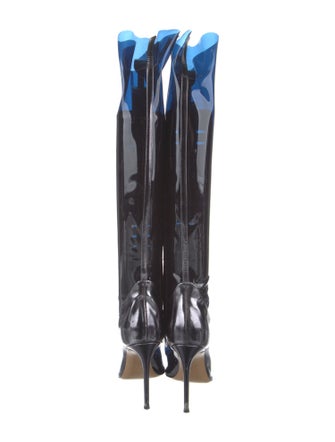 Alexandre Vauthier PVC Colorblock Pattern Boots