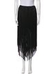 Alexandre Vauthier Fringe Trim Accent Long Skirt