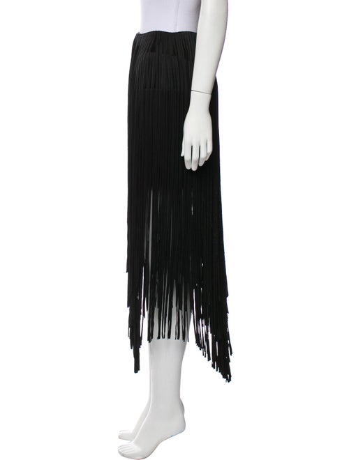 Alexandre Vauthier Fringe Trim Accent Long Skirt