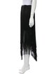 Alexandre Vauthier Fringe Trim Accent Long Skirt