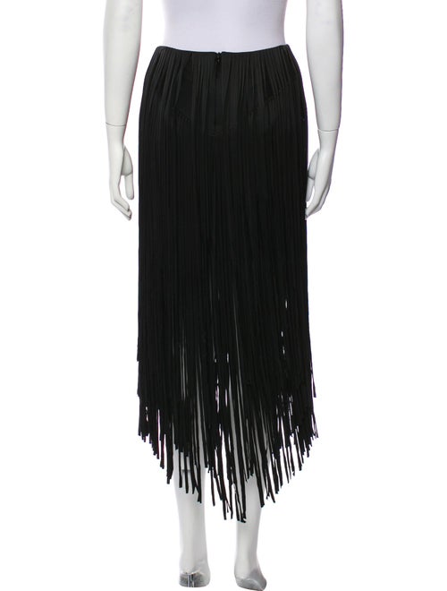 Alexandre Vauthier Fringe Trim Accent Long Skirt