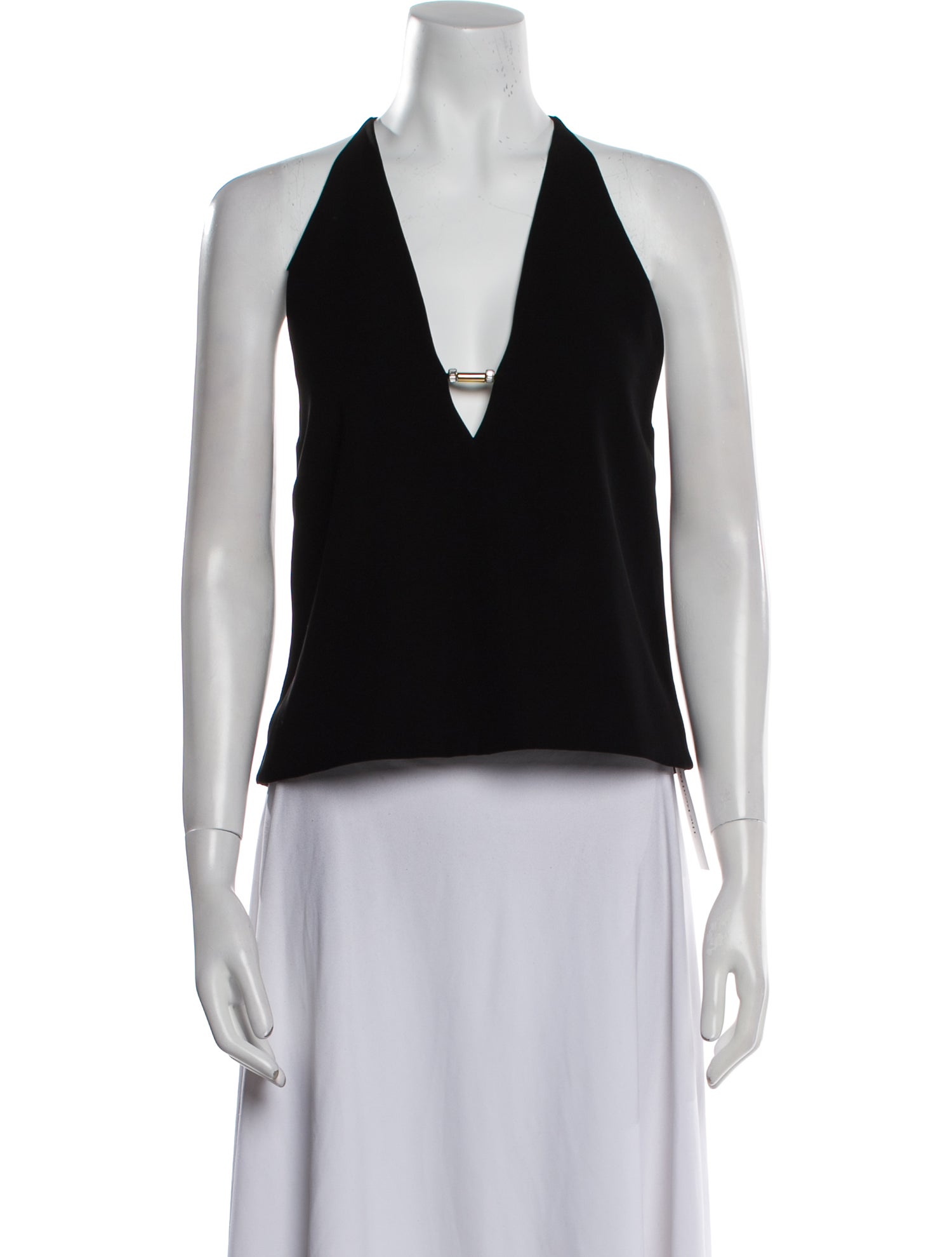 Alexandre Vauthier V-Neck Sleeveless Crop Top