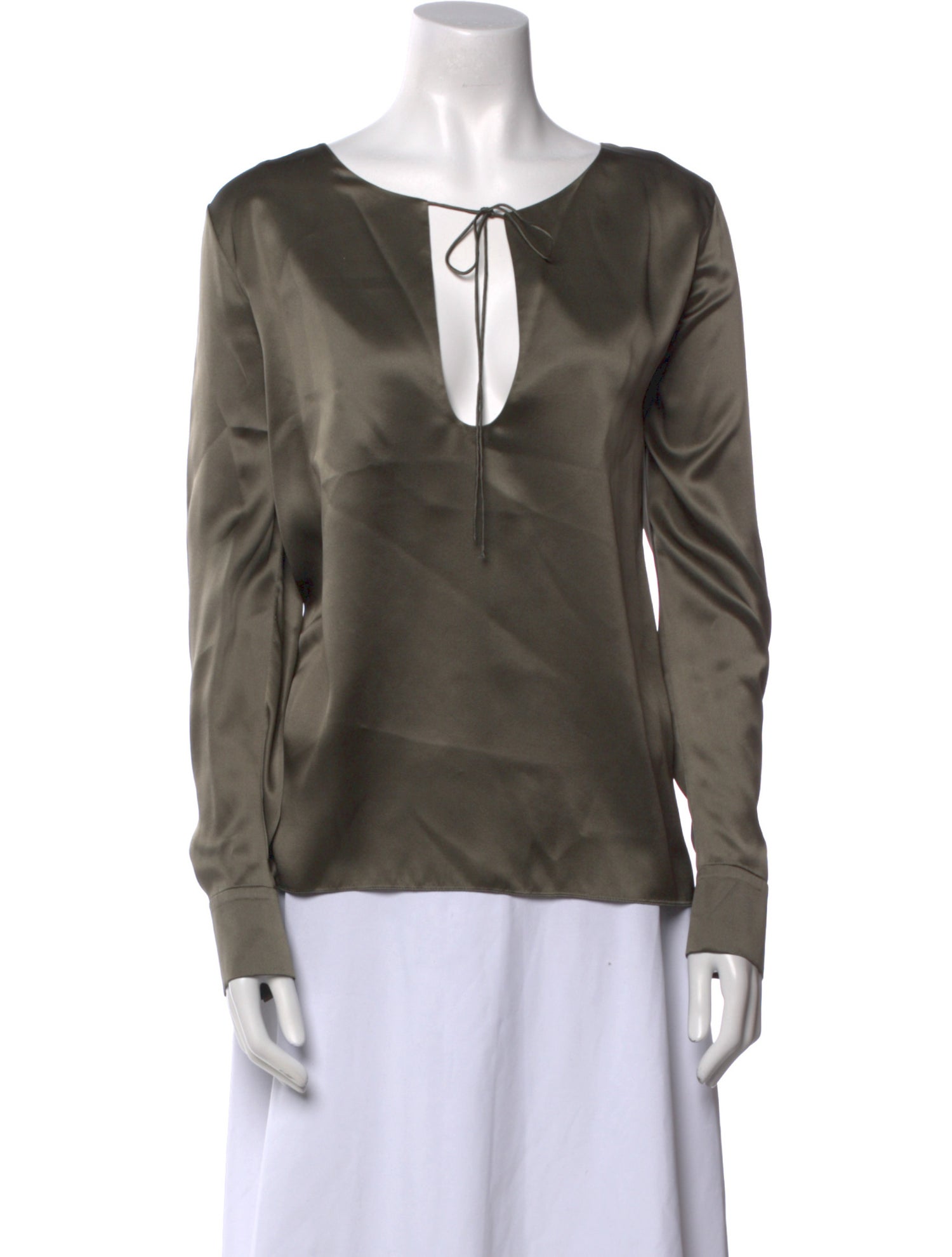 Alexandre Vauthier Silk V-Neck Blouse