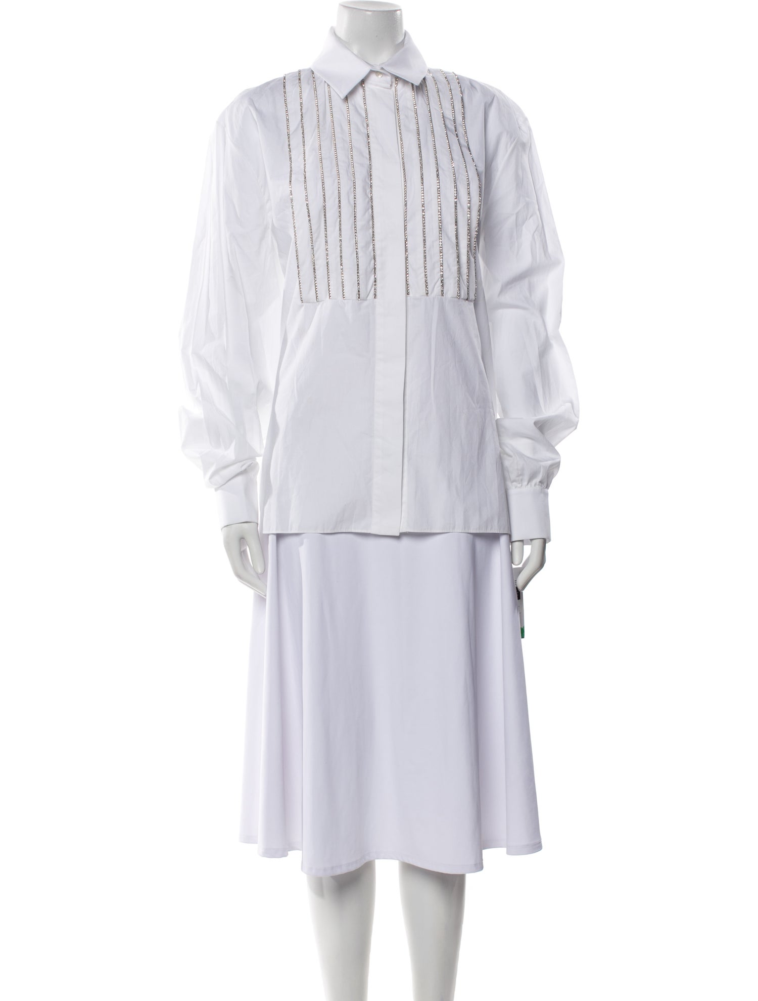 Alexandre Vauthier Long Sleeve Button-Up Top