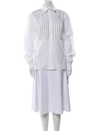 Alexandre Vauthier Long Sleeve Button-Up Top