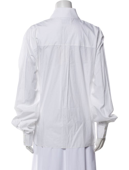 Alexandre Vauthier Striped Long Sleeve Button-Up Top