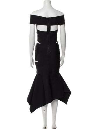 Alexandre Vauthier Off-The-Shoulder Midi Length Dress