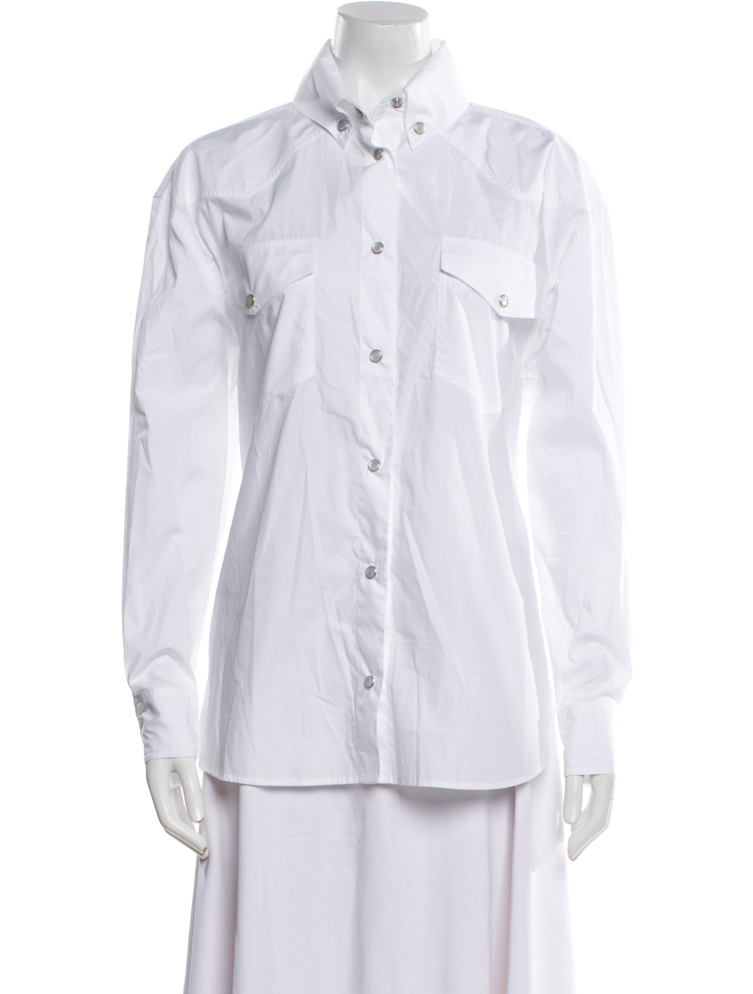 Alexandre Vauthier Long Sleeve Button-Up Top w/ Tags