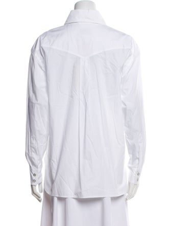 Alexandre Vauthier Long Sleeve Button-Up Top w/ Tags