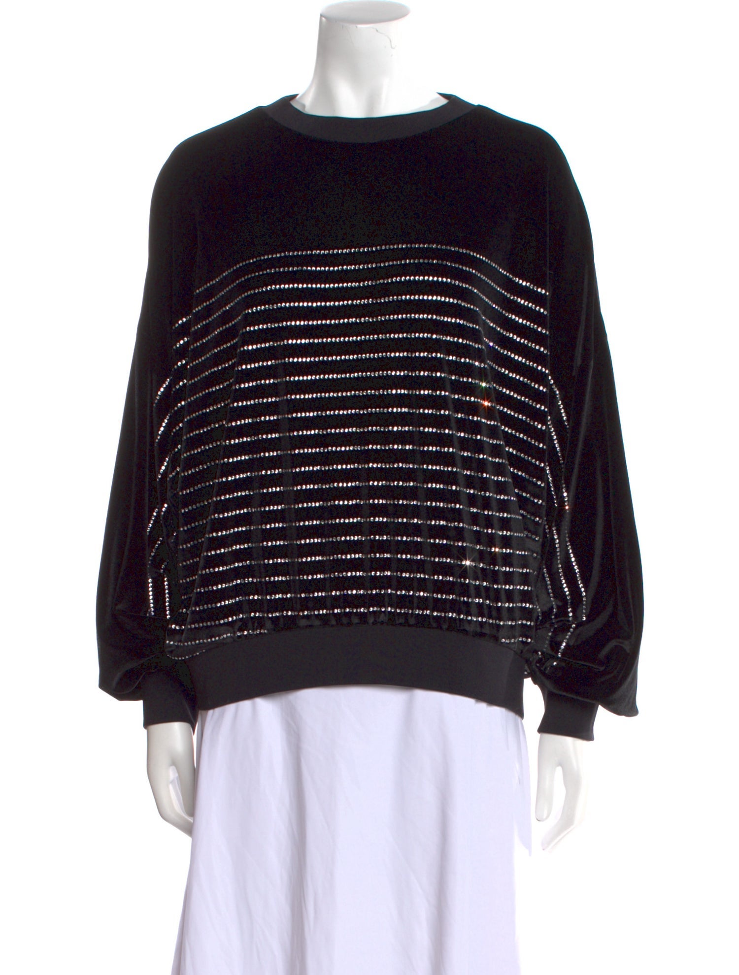 Alexandre Vauthier Striped Crew Neck Sweater w/ Tags