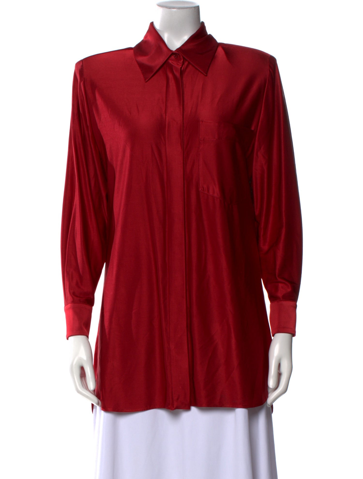 Alexandre Vauthier Long Sleeve Button-Up Top