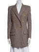 Alexandre Vauthier Wool Houndstooth Print Coat