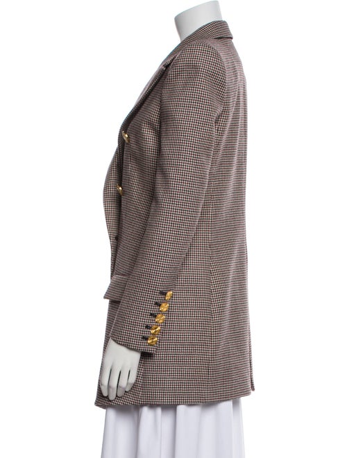Alexandre Vauthier Wool Houndstooth Print Coat
