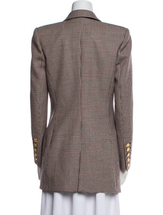 Alexandre Vauthier Wool Houndstooth Print Coat