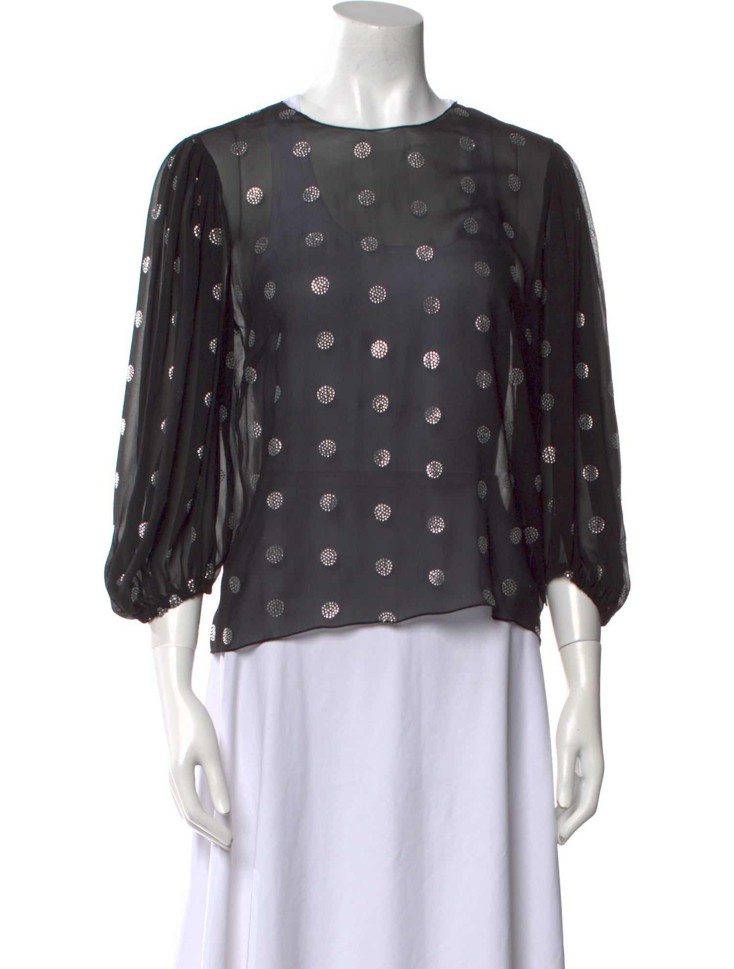 Alexandre Vauthier Silk Printed Blouse w/ Tags