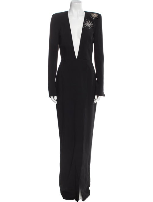 Alexandre Vauthier V-Neck Long Dress