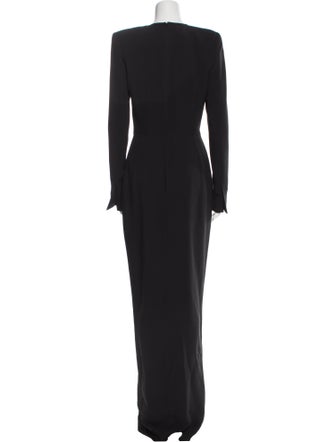 Alexandre Vauthier V-Neck Long Dress