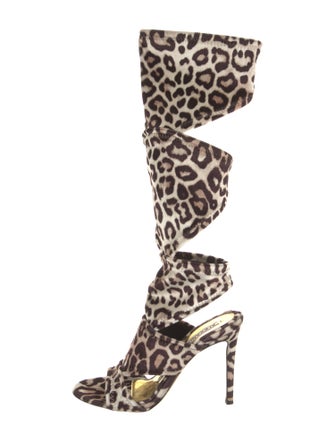 Alexandre Vauthier Printed Gladiator Sandals w/ Tags