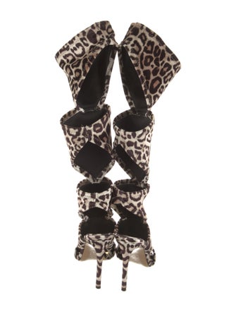 Alexandre Vauthier Printed Gladiator Sandals w/ Tags