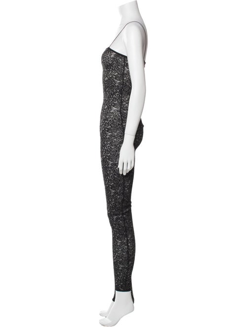 Alexandre Vauthier Lace Pattern Square Neckline Jumpsuit