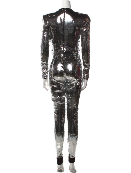 Alexandre Vauthier Sequin Crew Neck Jumpsuit