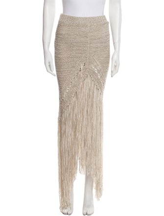 Alexandre Vauthier Linen Long Skirt