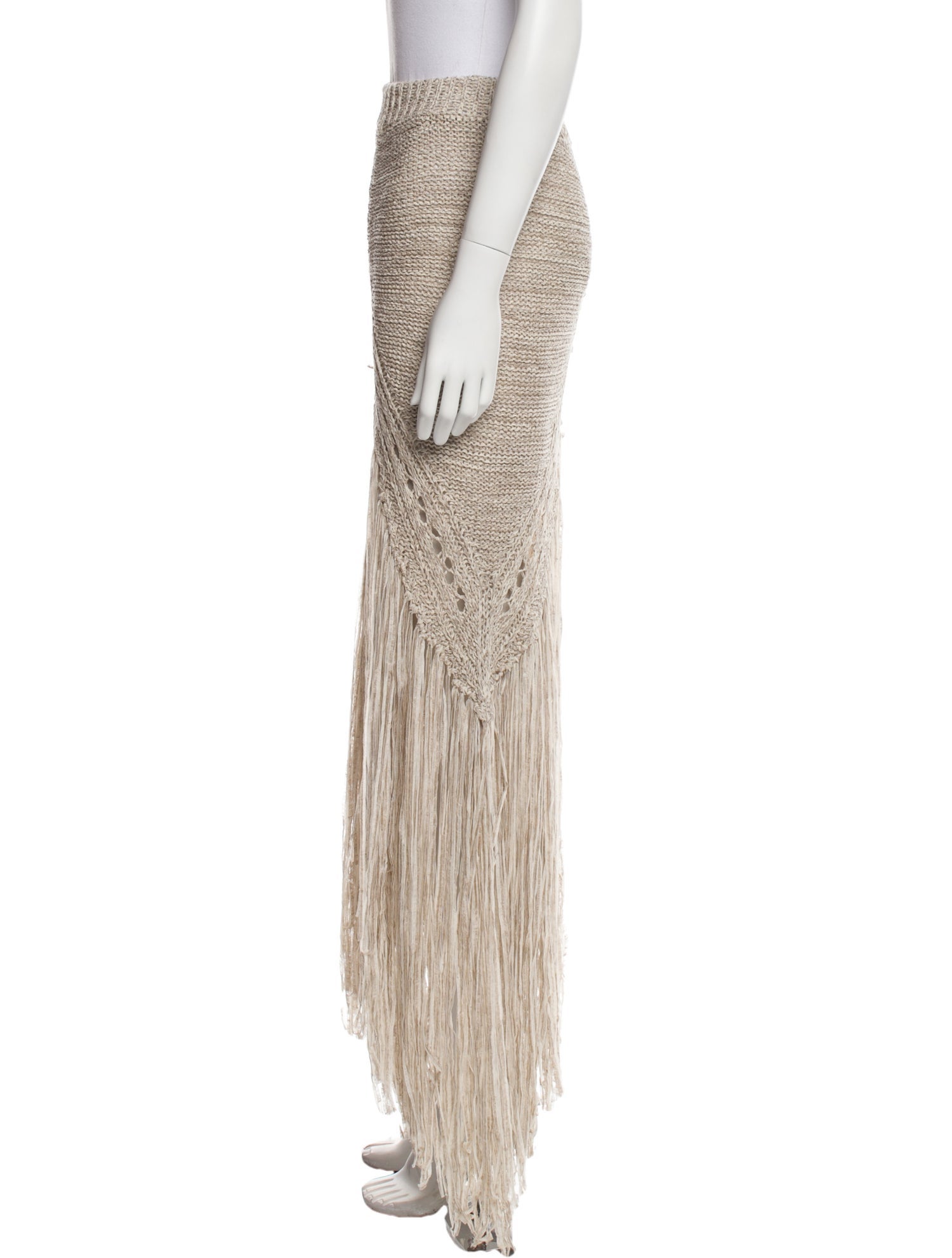 Alexandre Vauthier Linen Long Skirt