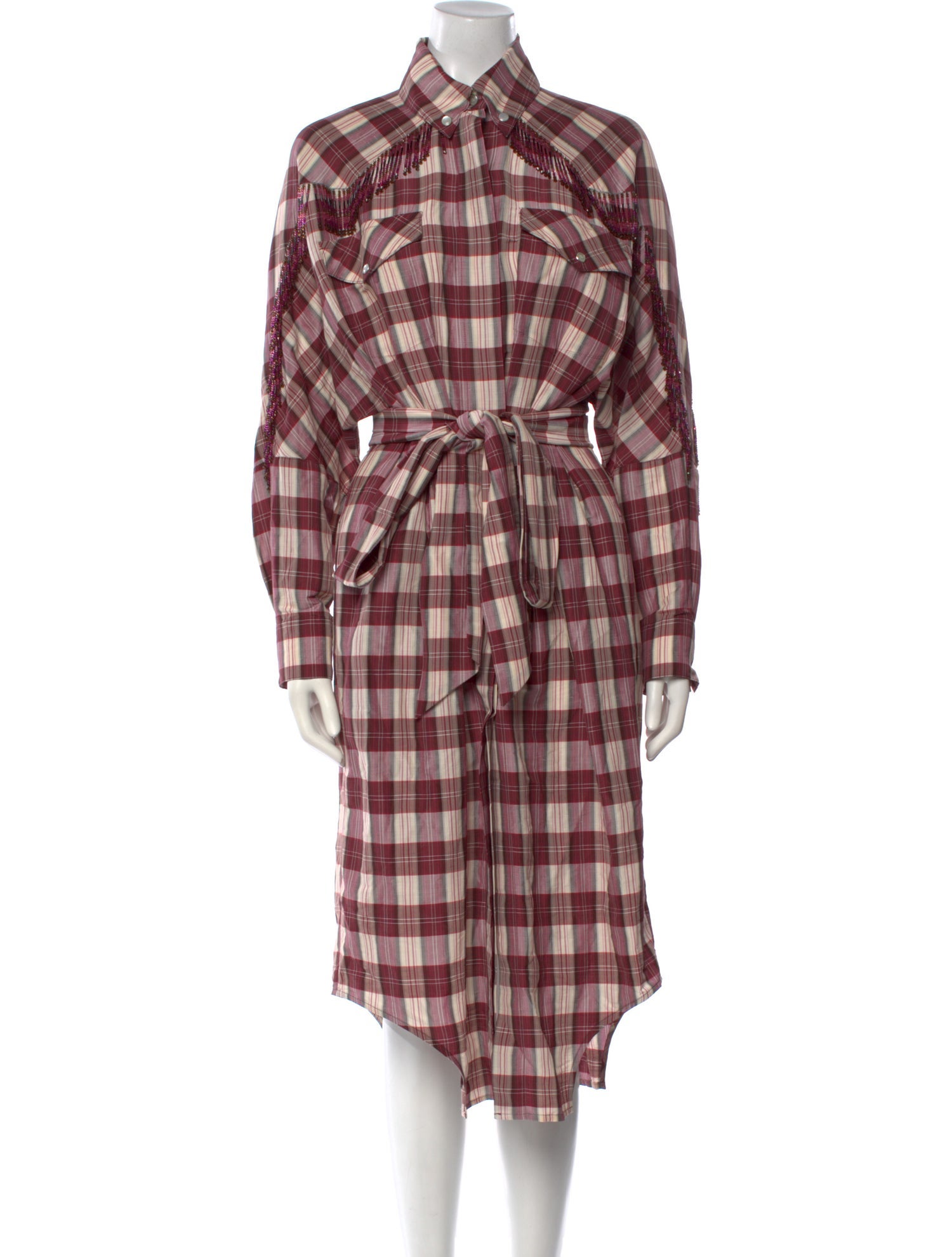 Alexandre Vauthier Linen Midi Length Dress