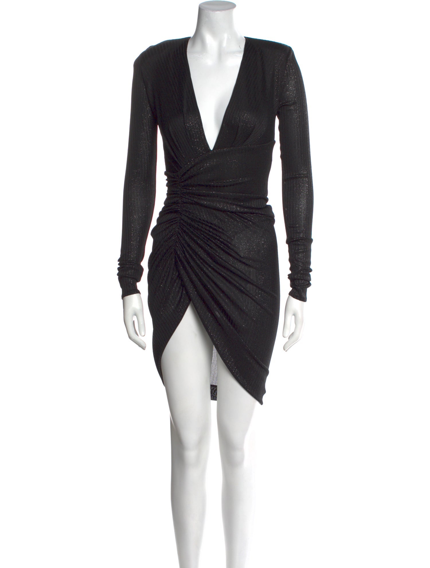 Alexandre Vauthier V-Neck Knee-Length Dress