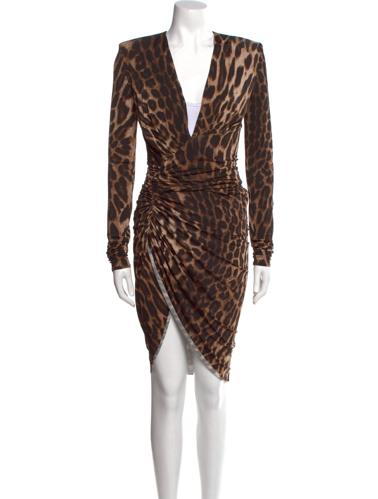 Alexandre Vauthier Animal Print Knee-Length Dress