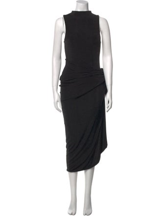 Alexandre Vauthier Mock Neck Long Dress