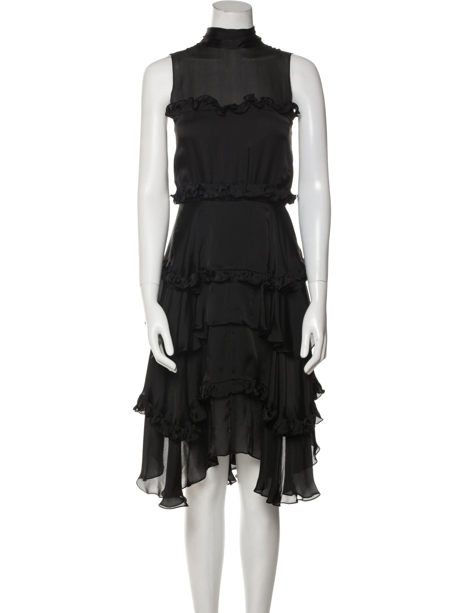 Alexandre Vauthier Silk Knee-Length Dress