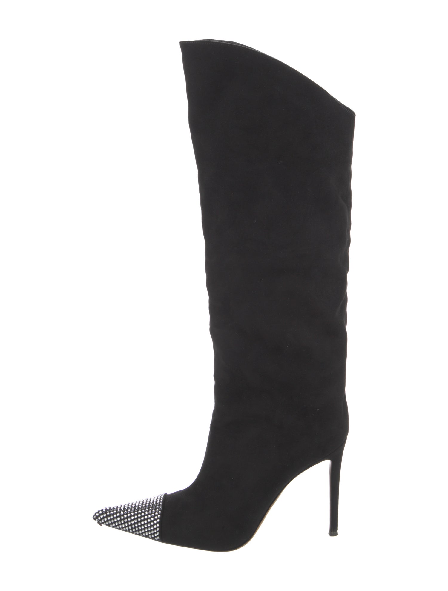 Alexandre Vauthier Suede Crystal Embellishments Boots