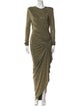 Alexandre Vauthier Crew Neck Long Dress