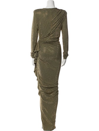 Alexandre Vauthier Crew Neck Long Dress