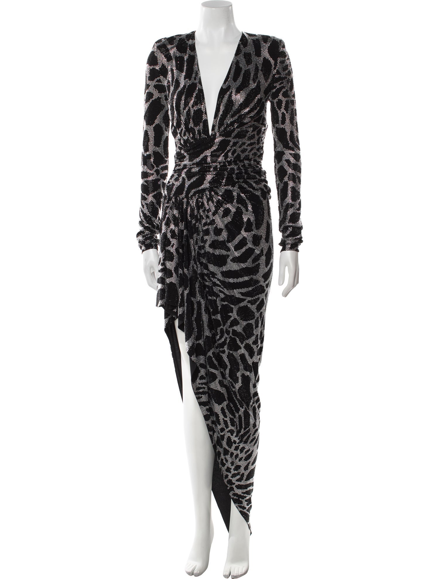 Alexandre Vauthier Animal Print Midi Length Dress w/ Tags