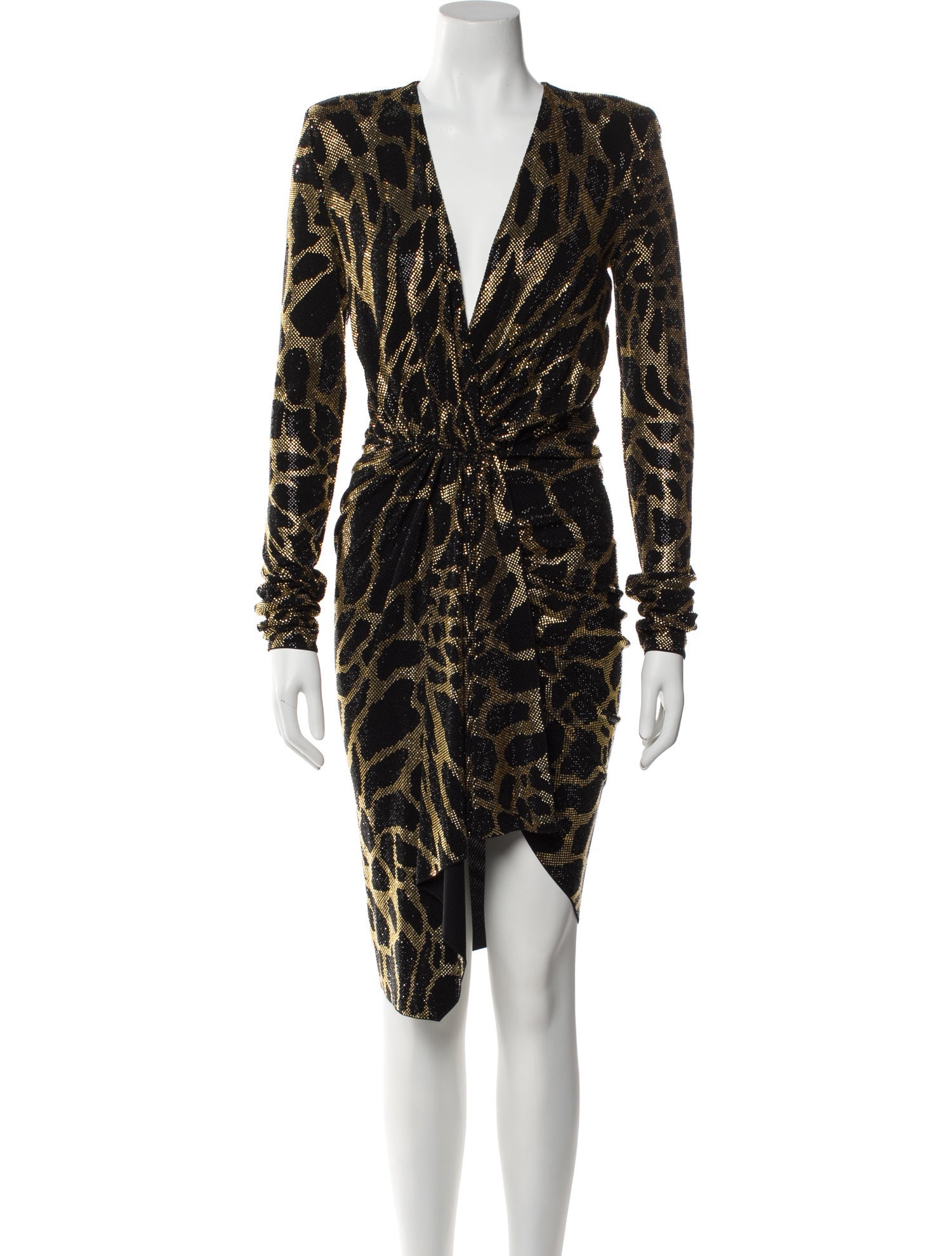 Alexandre Vauthier Animal Print Knee-Length Dress w/ Tags
