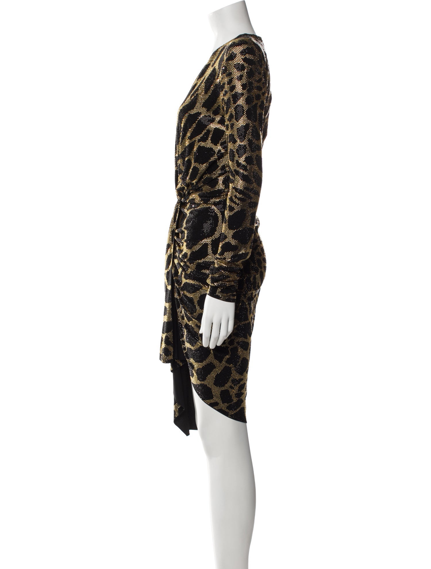 Alexandre Vauthier Animal Print Knee-Length Dress w/ Tags
