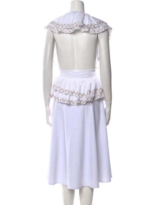 Alexandre Vauthier V-Neck Three-Quarter Sleeve Blouse