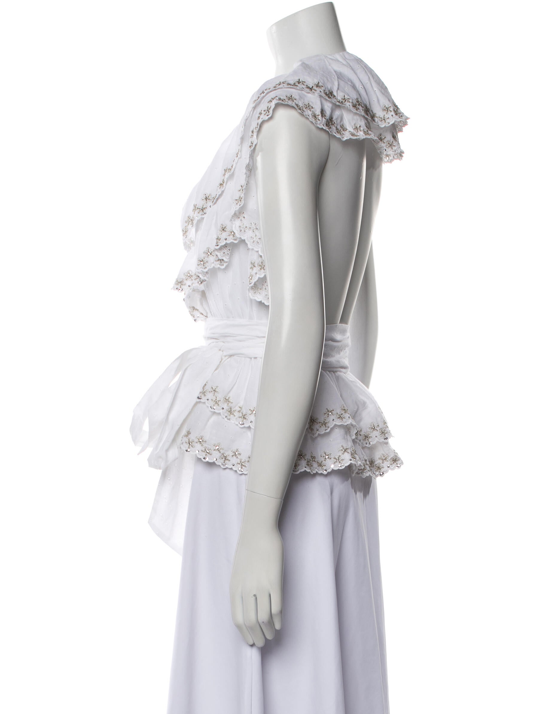 Alexandre Vauthier V-Neck Sleeveless Blouse w/ Tags