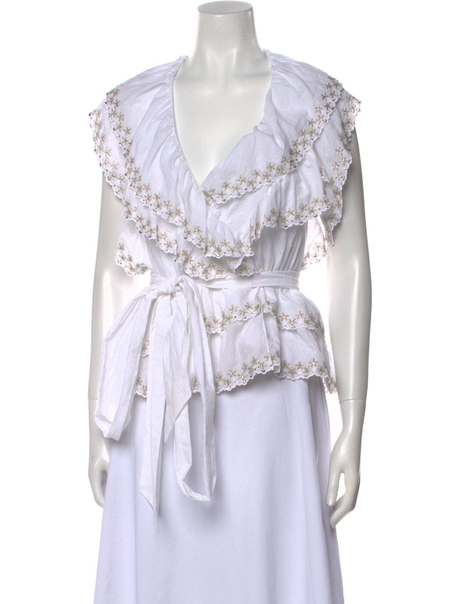 Alexandre Vauthier V-Neck Sleeveless Blouse w/ Tags