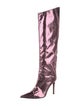 Alexandre Vauthier Leather Animal Print Boots