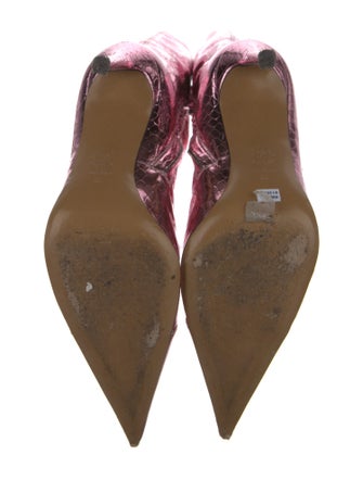 Alexandre Vauthier Leather Animal Print Boots