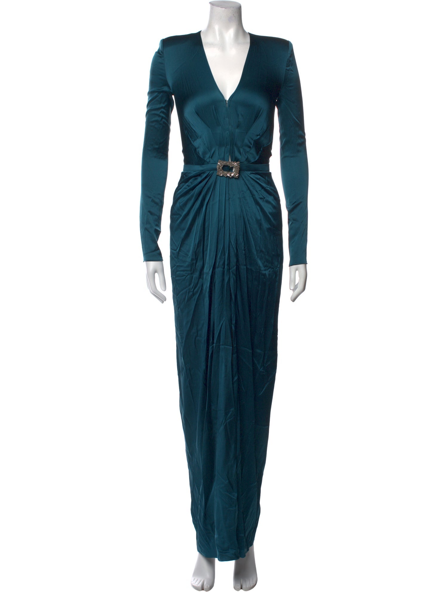 Alexandre Vauthier Silk V-Neck Jumpsuit w/ Tags