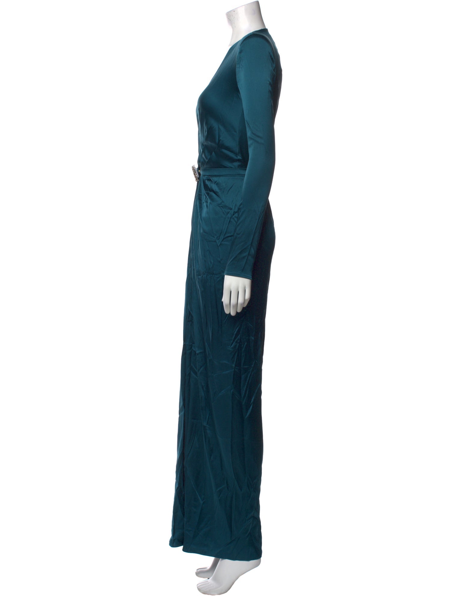 Alexandre Vauthier Silk V-Neck Jumpsuit w/ Tags