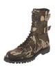 Alexandre Vauthier Canvas Camouflage Print Combat Boots