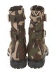 Alexandre Vauthier Canvas Camouflage Print Combat Boots